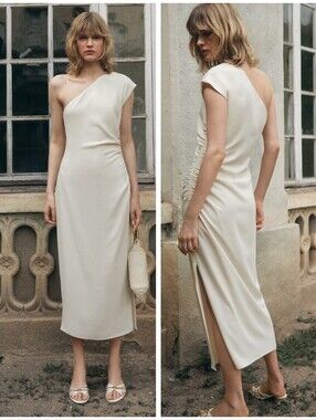 MANGO One Shoulder Dress